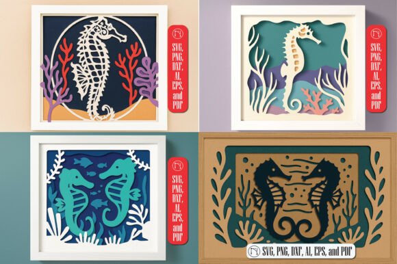3D Seahorse Shadow Box SVG Bundle Review