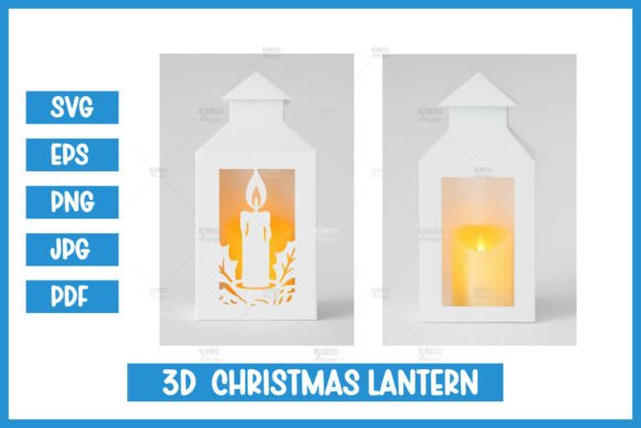3D SVG Christmas Lantern Paper Cut Design Review