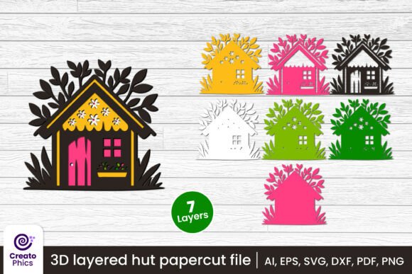 3D SVG Ornaments: Reviewing the Layered Hut
