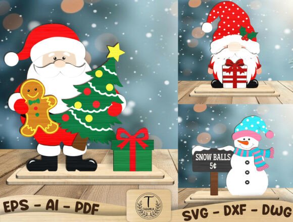 Christmas Layered SVG Bundle for Laser Cutting