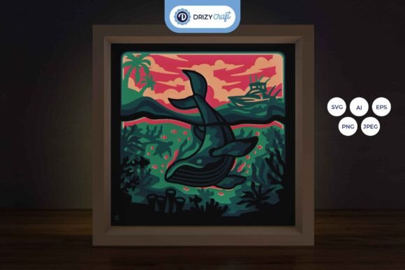 Colorful Earth 3D SVG for Shadow Boxes