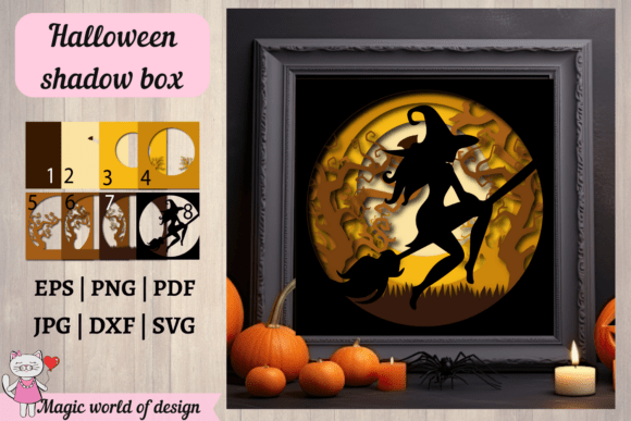 Halloween Witch on Broom 3D SVG Review