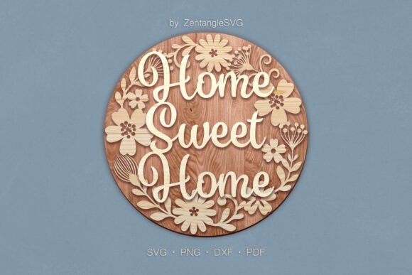 Laser Cutting Home Sweet Home 3D Sign