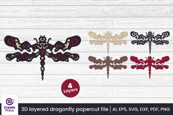Review: 3D Layered Dragonfly Papercut File SVG