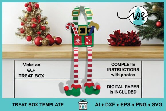 Review: Christmas 3D Elf Treat Box SVG Template