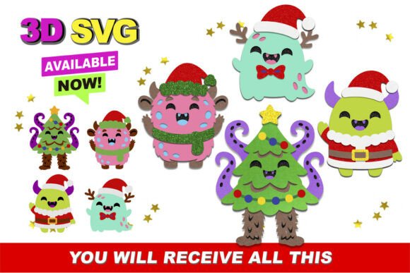 Review: Christmas Monsters 3D SVG for Sellers