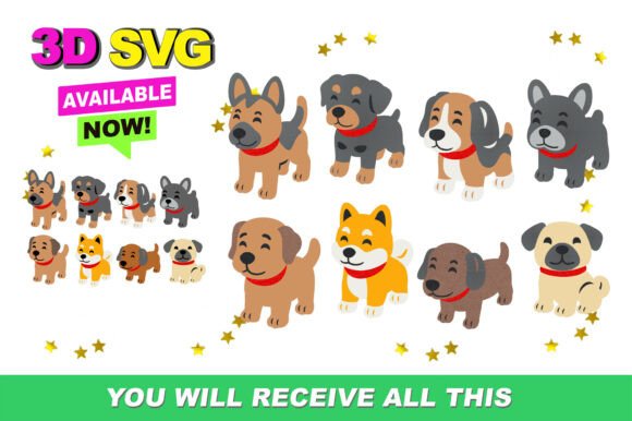Reviewing Cute Dogs Elements 3D SVG for Embroidery