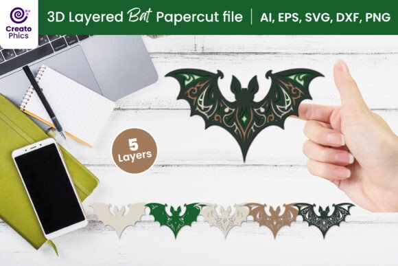 Reviewing the 3D Layered Bat SVG for Embroidery