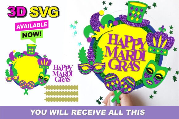 Reviewing the Mardi Gras Cake Topper 3D SVG for Real Projects