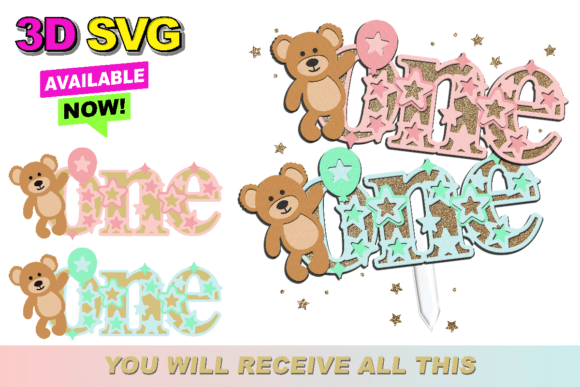 Teddy Bear Cake Topper: Crafts & Graphics