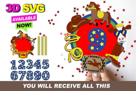 Western Rodeo Cake Topper 3D SVG Review